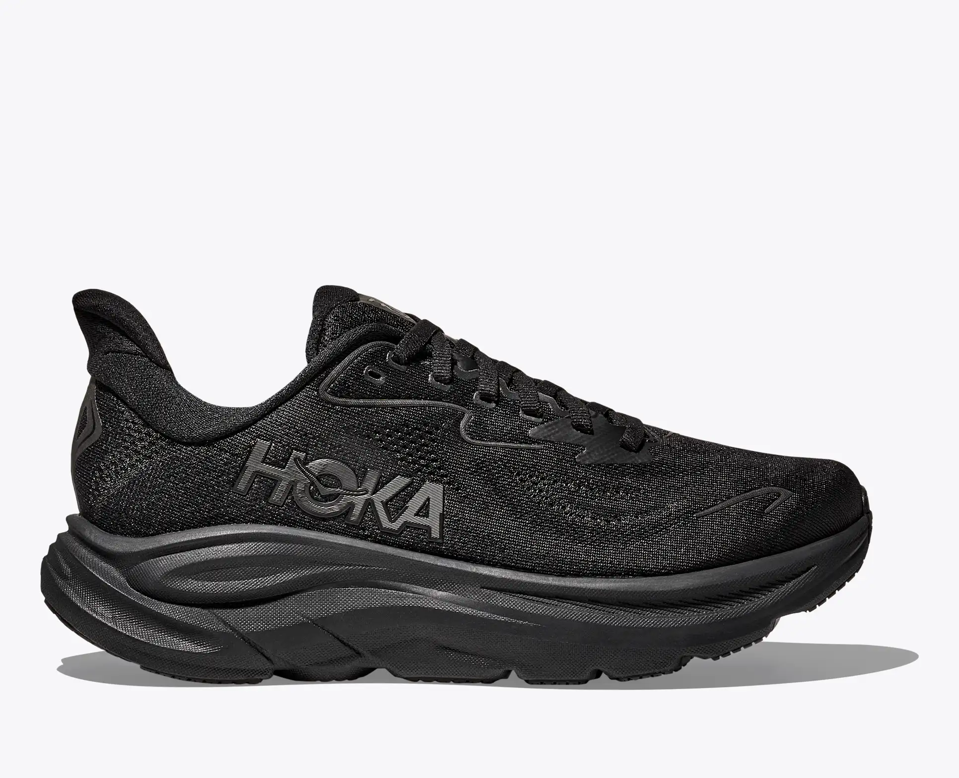 Hoka Clifton 10 — Black/White — vista 1